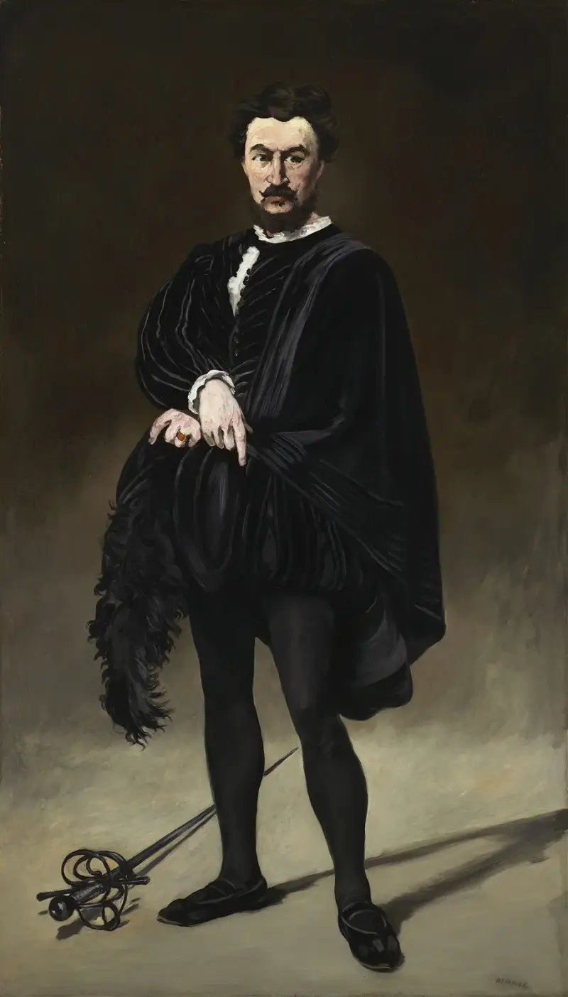 Tragický herec (Rouvière jako Hamlet), 1866 – Nr. 3, Édouard Manet
