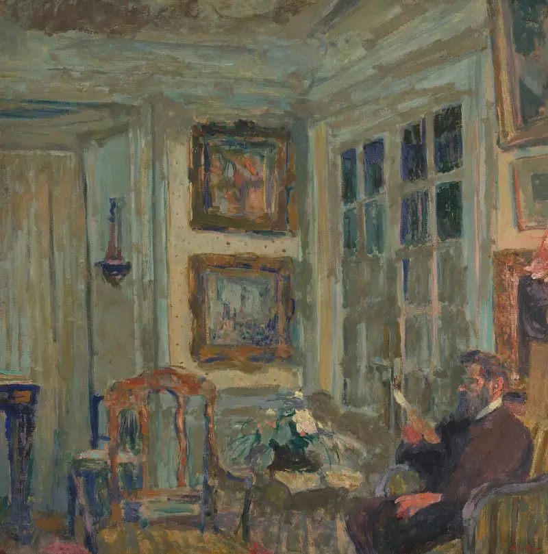 Arthur Fontaine lisant av Édouard Vuillard