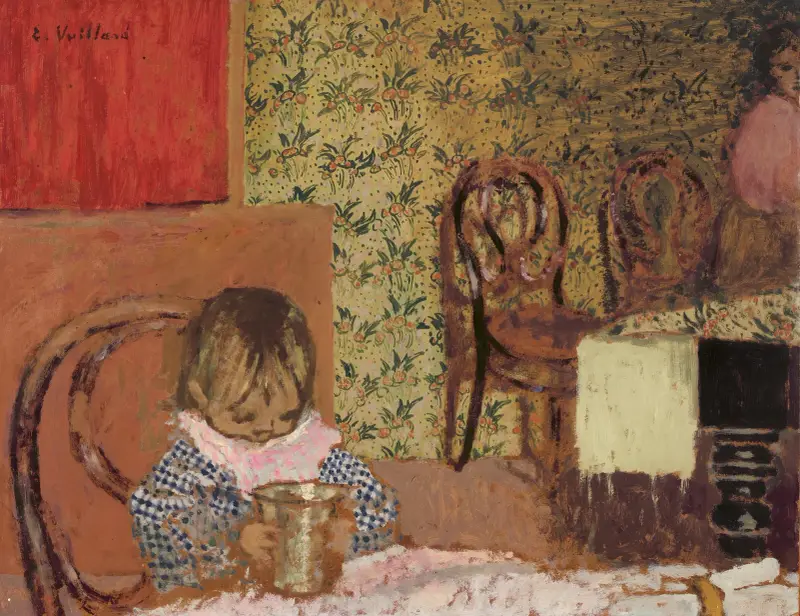 Enfant avec gobelet av Édouard Vuillard