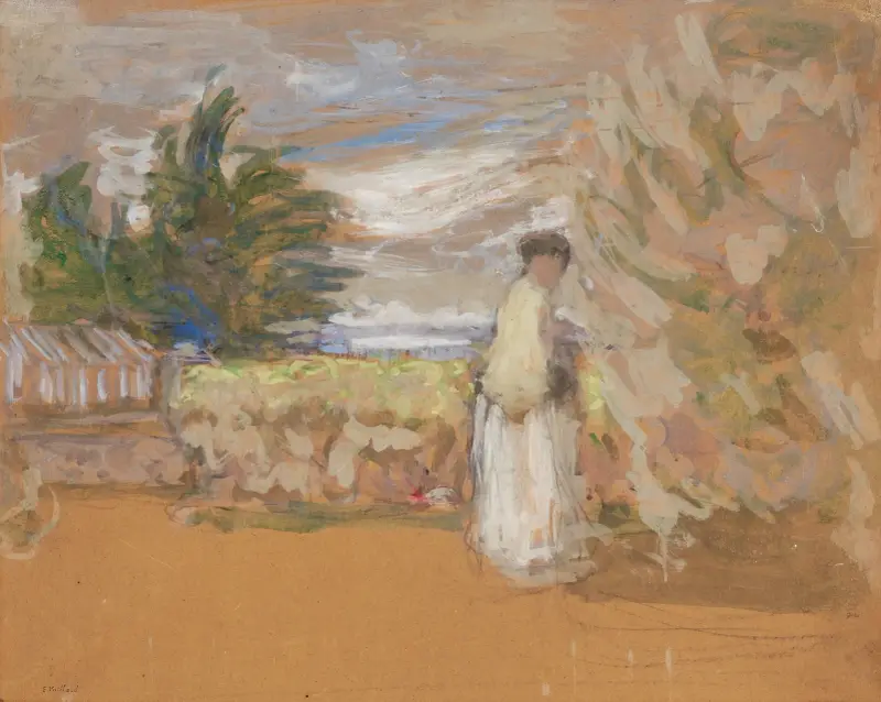 Kvinna i trädgården av Édouard Vuillard