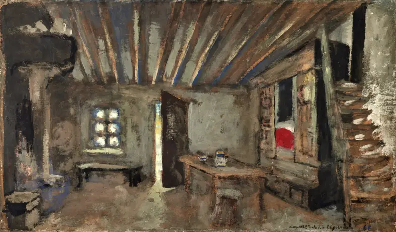 Gasthausinterieur. Bühnenbildentwurf für ‚La Lépreuse‘ von Édouard Vuillard