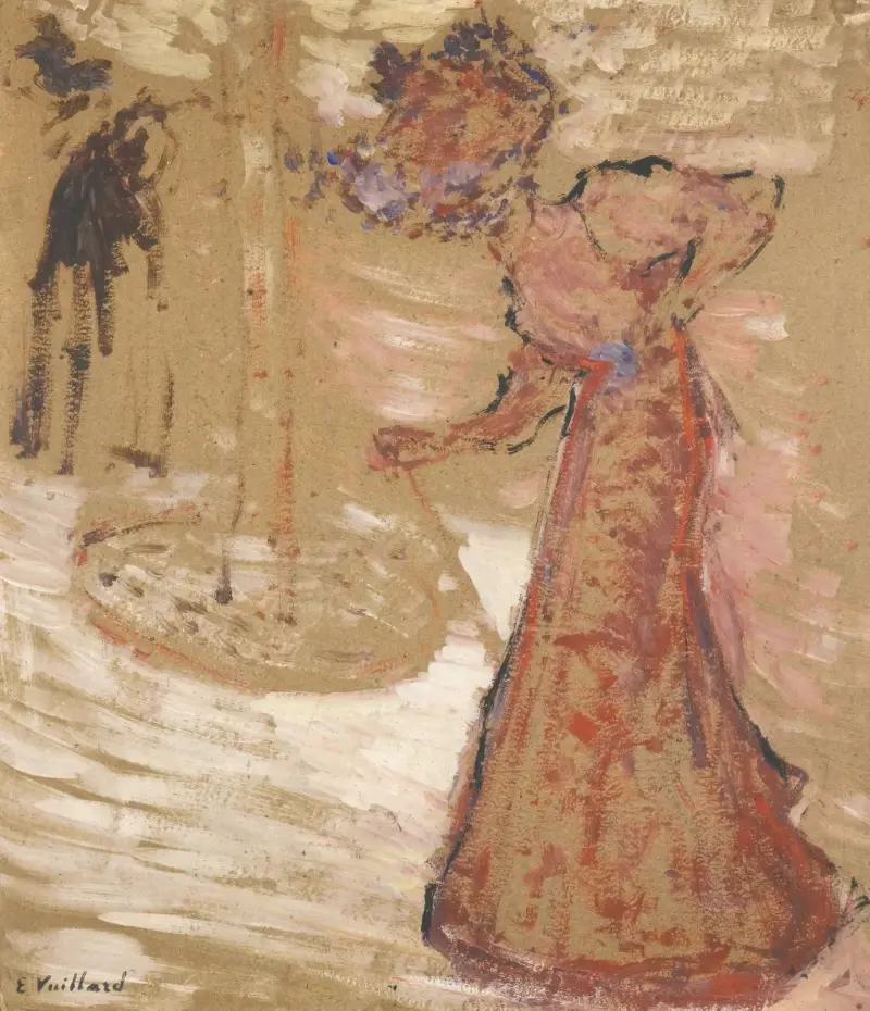 Kvinna i offentlig trädgård av Édouard Vuillard