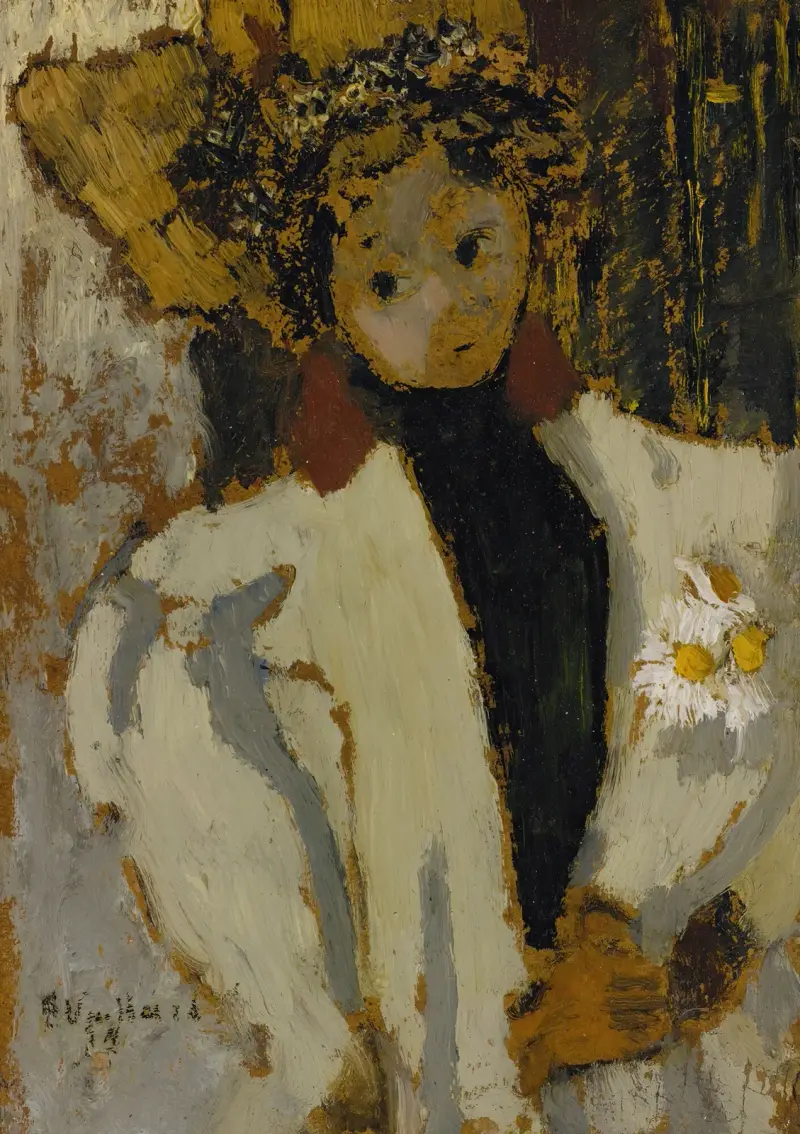 Kvinnan med prästkragarna av Édouard Vuillard