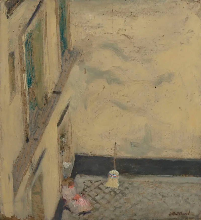 Kvasten på gården, 346 rue Saint-Honoré av Édouard Vuillard