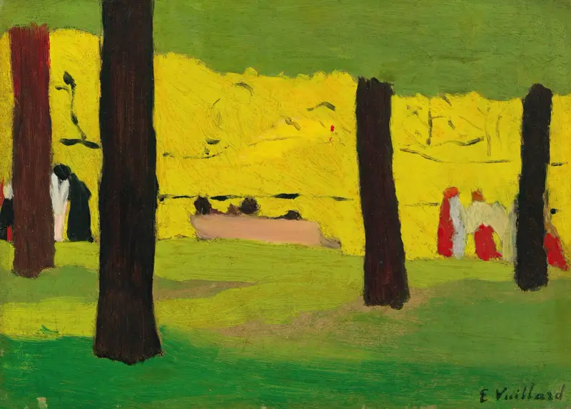 Różowa ławka, Édouard Vuillard