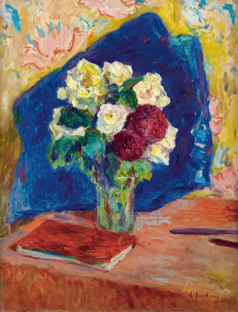Buketten och boken av Édouard Vuillard