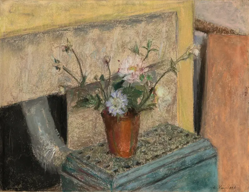 Buketten på kaminen av Édouard Vuillard