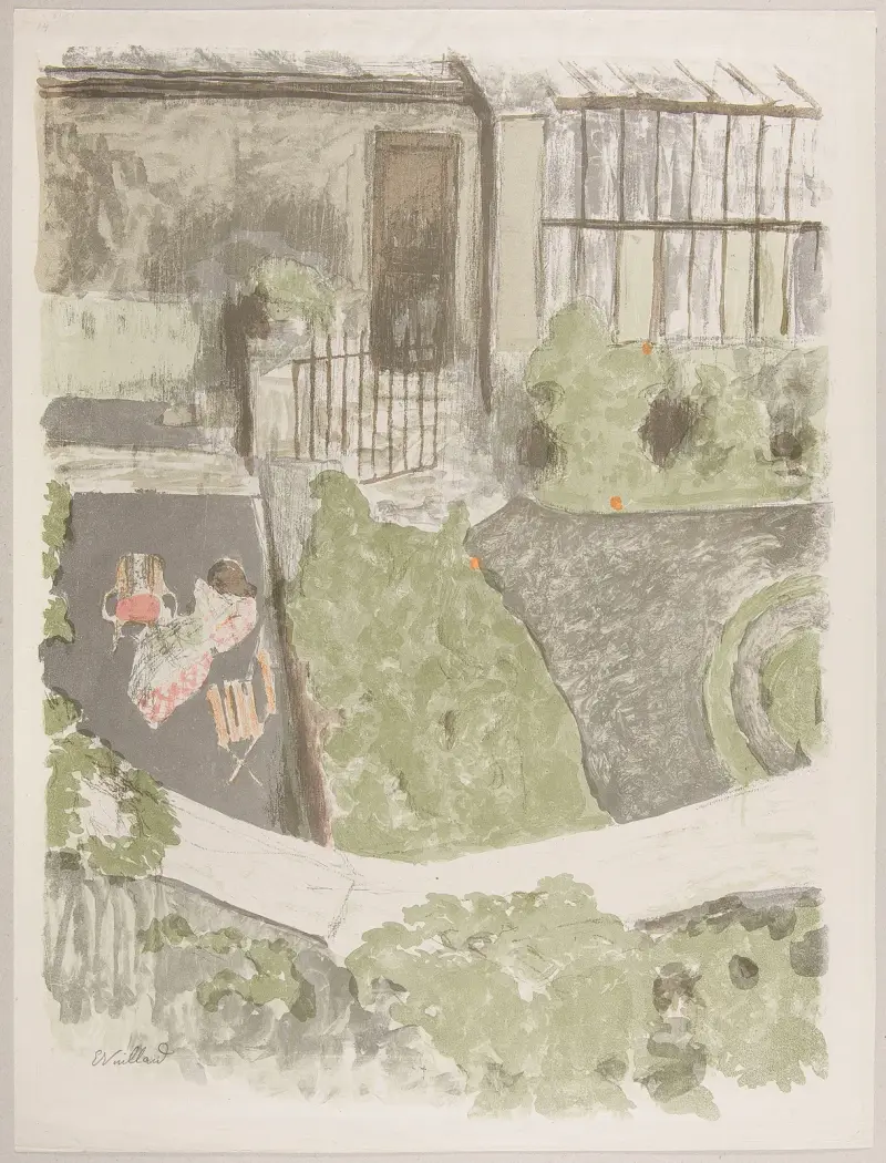 Le Jardin devant l’Atelier, 1899 av Édouard Vuillard