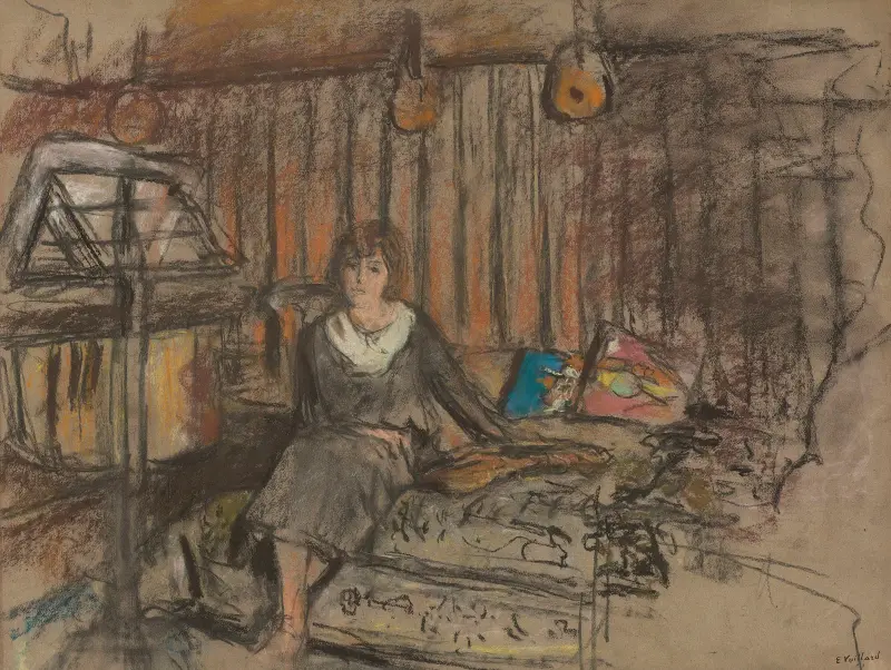 Madame Fried Rêveuse (Étude) av Édouard Vuillard