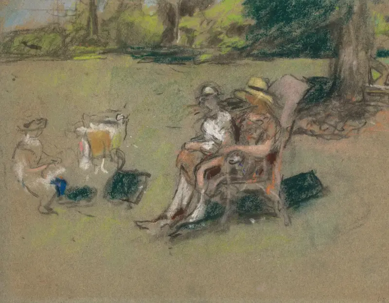Madame Henri Kapferer och hennes barn av Édouard Vuillard