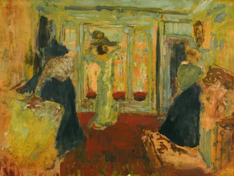 Madame Hessel hos modisten av Édouard Vuillard
