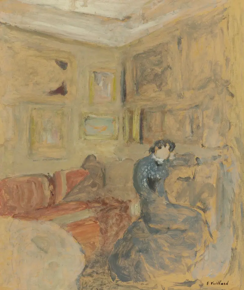 Madame Hessel i sin lilla salong av Édouard Vuillard