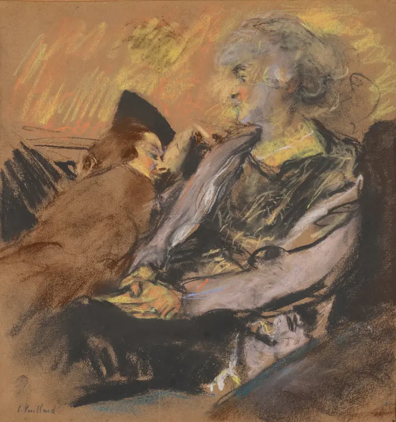 Madame Hessel och Reine Natanson, rue de Naples av Édouard Vuillard