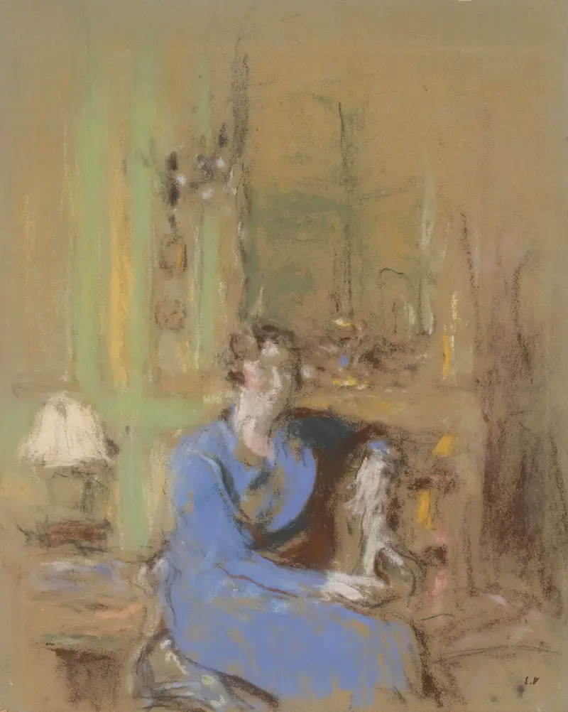 Madame Lucien Sauphar, sittande i sin salong av Édouard Vuillard