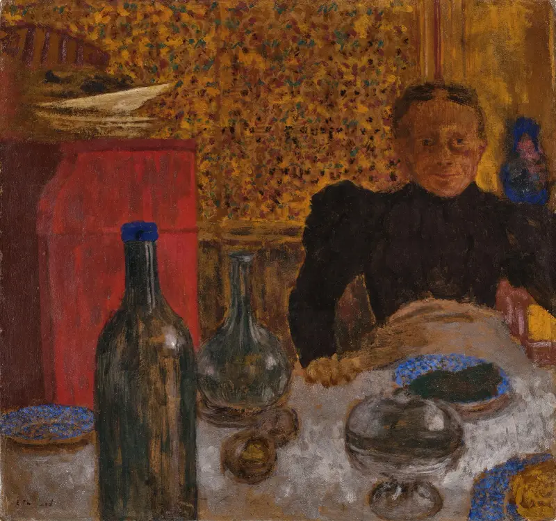 Madame Vuillard vid bordet av Édouard Vuillard