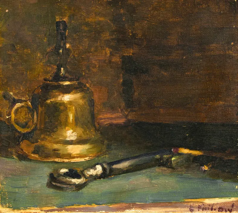 Stilleben med lampa av Édouard Vuillard