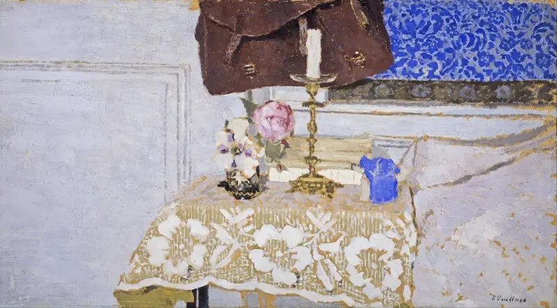 Stilleben med staketljus av Édouard Vuillard