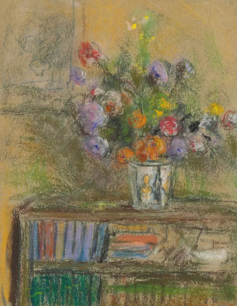 Stilleben med blomvas av Édouard Vuillard