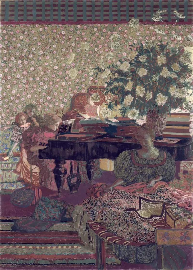 Figurer i en interiör. Musiken av Édouard Vuillard