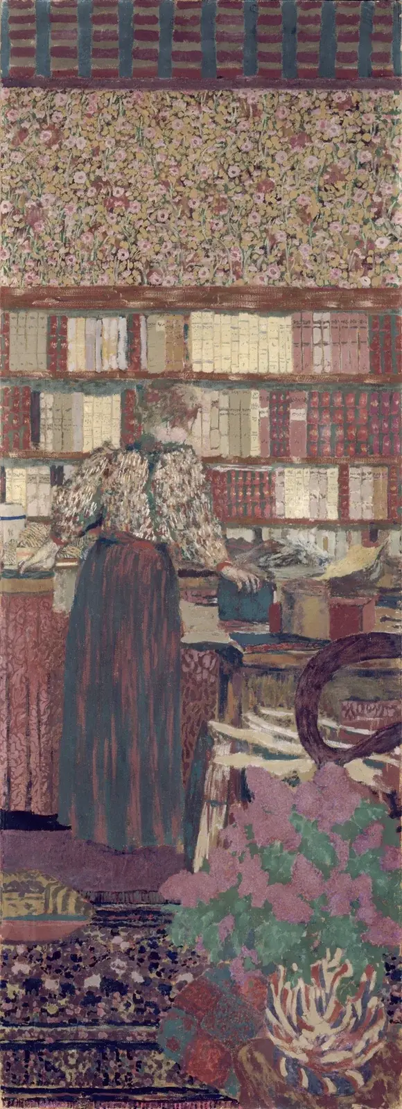 Figuren im Interieur. Die Wahl der Bücher von Édouard Vuillard