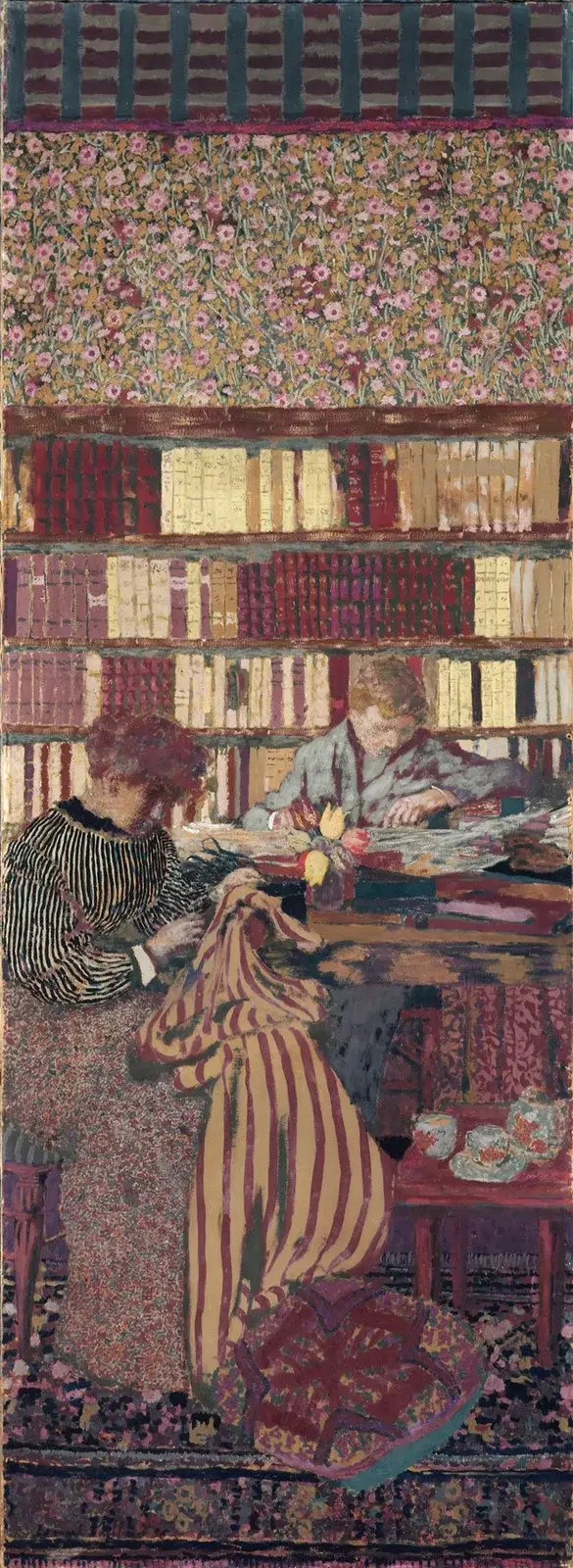 Figurer i en interiör. Arbetet av Édouard Vuillard