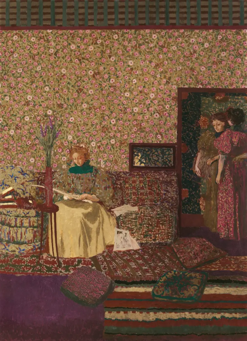 Figurer i en interiör. Intimiteten av Édouard Vuillard