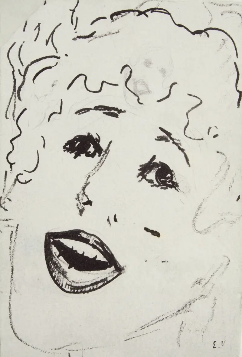 Tête de Chanteuse av Édouard Vuillard