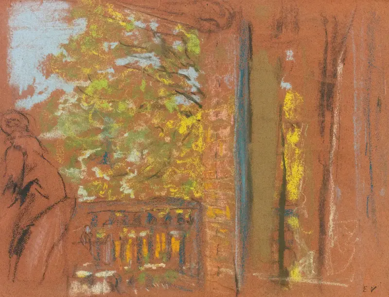 Balkongen på Closerie des Genêts, Vaucresson av Édouard Vuillard