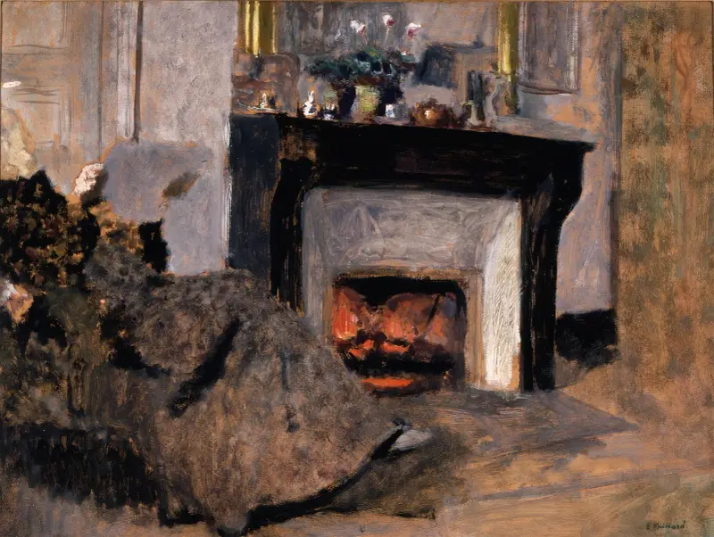 The Fireplace av Édouard Vuillard