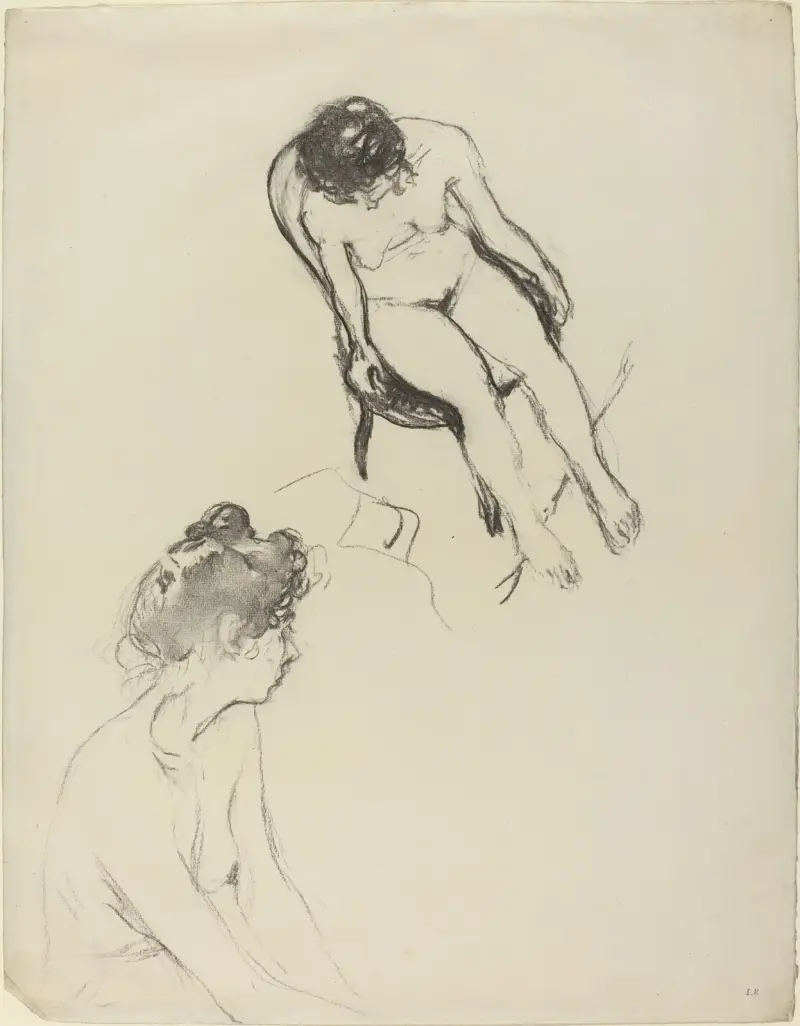 Two Nude Figure Studies (possibly 1900-1905) av Édouard Vuillard