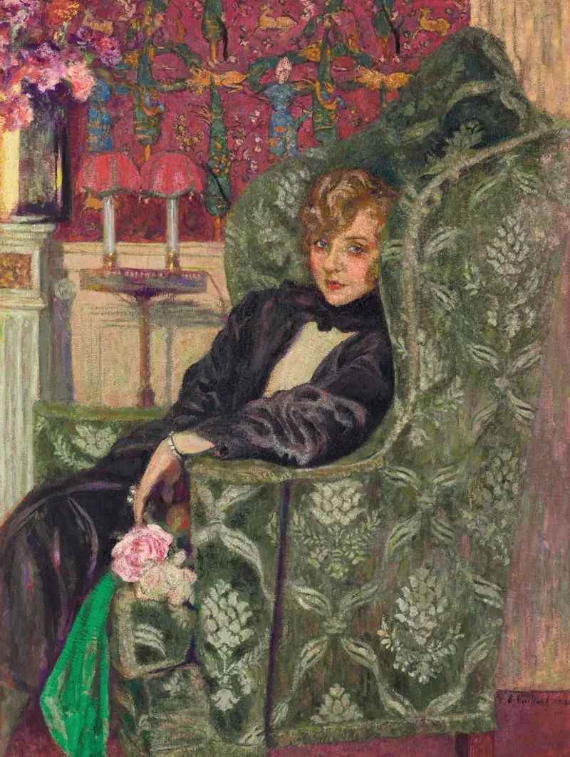 Yvonne Printemps i fåtöljen av Édouard Vuillard