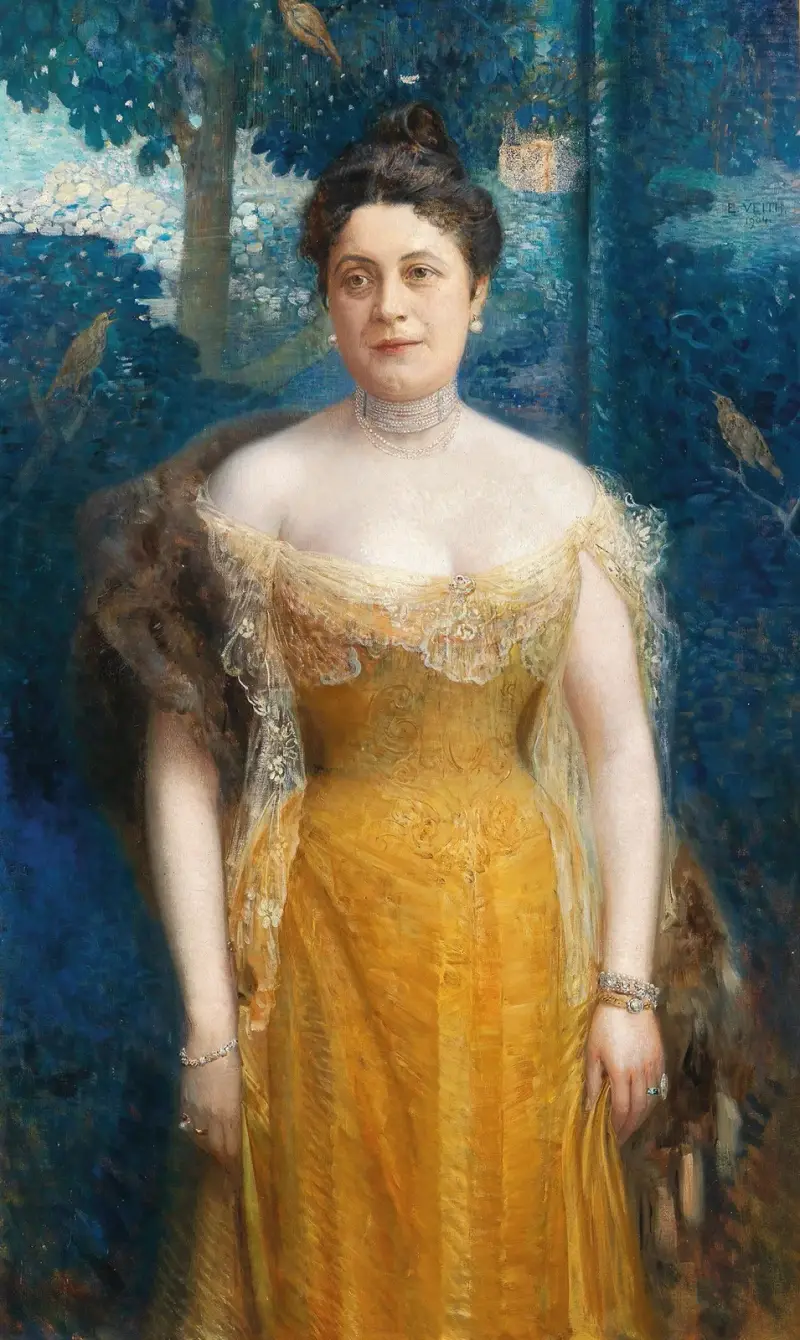 Porträtt av Louise Dobner von Dobenau av Eduard Veith