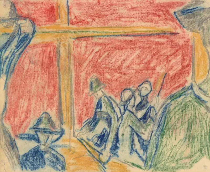 Arbeiderscene av Edvard Munch