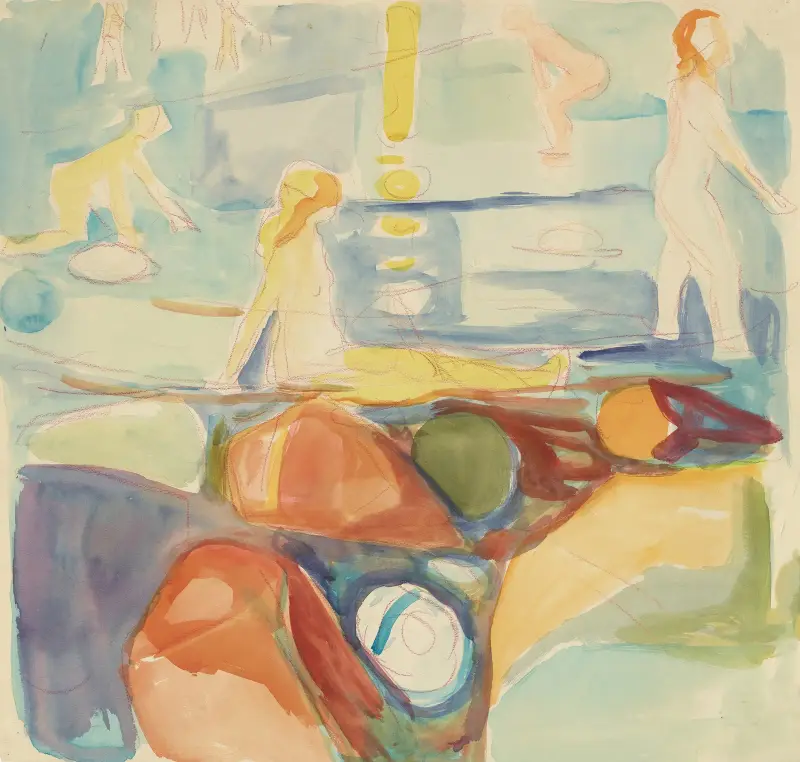 Badende kvinner, Åsgårdstrand av Edvard Munch