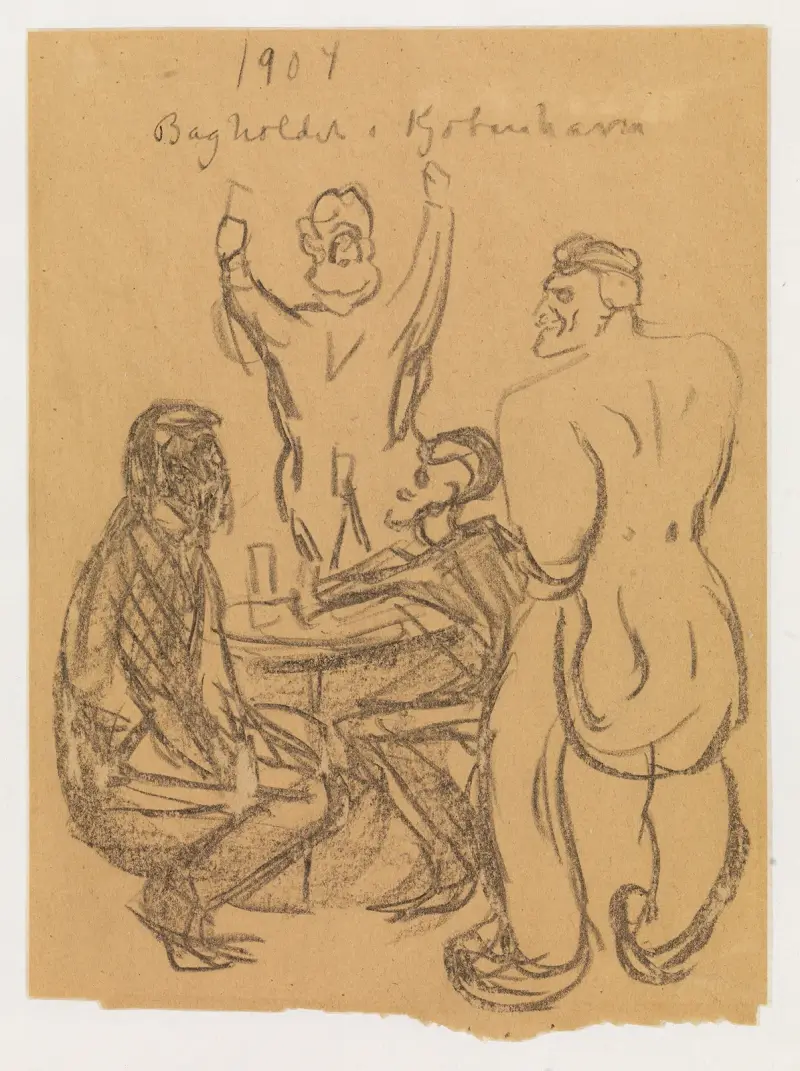 Přepadení v Kodani, Edvard Munch