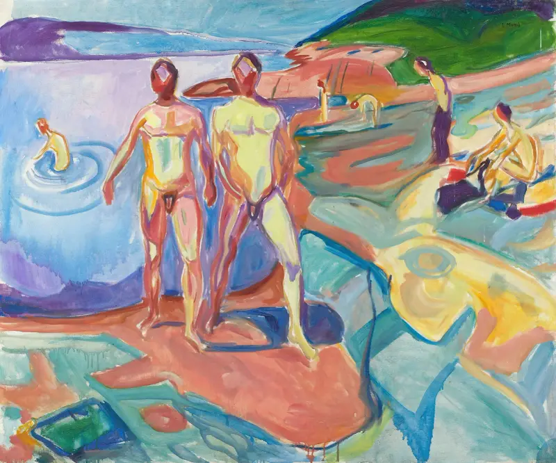 Bathing Men, 1929 av Edvard Munch