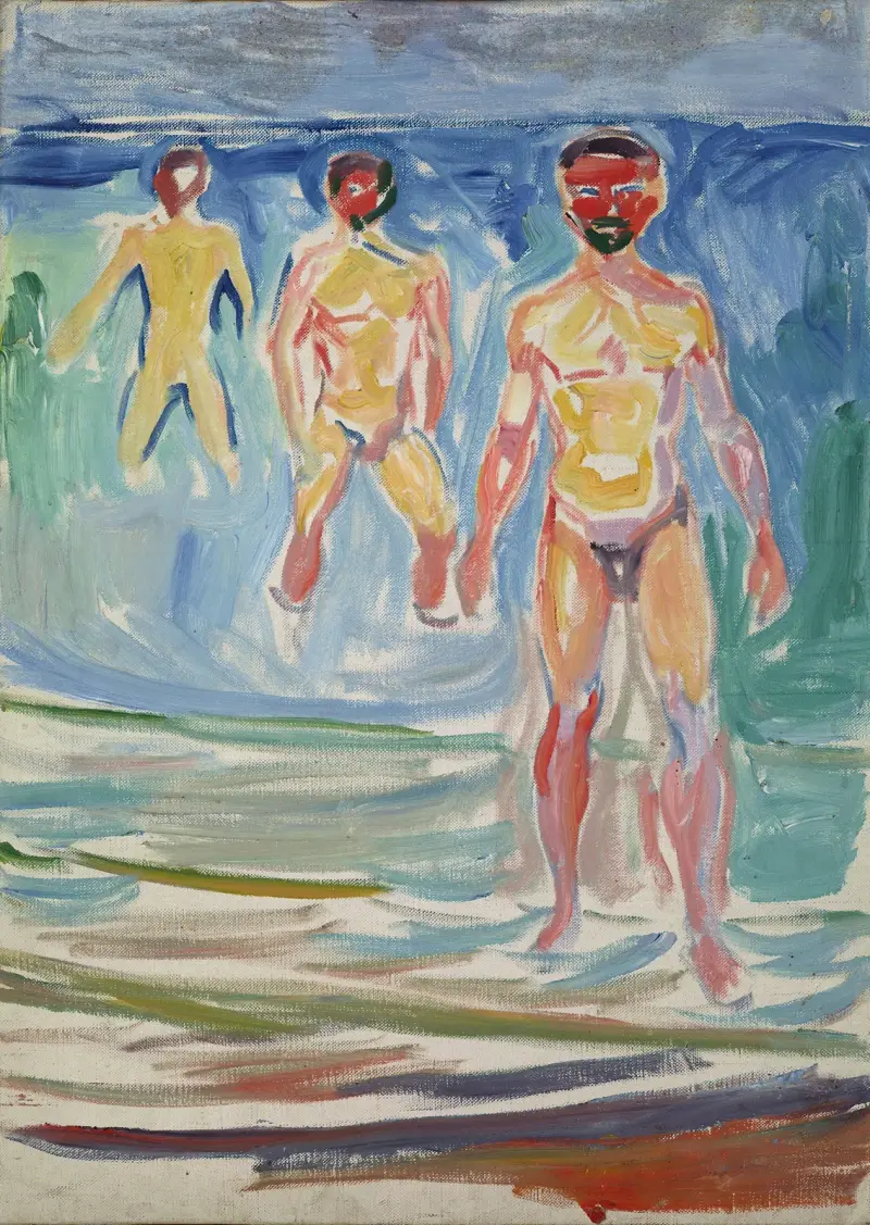 Badende Männer, 1907 von Edvard Munch