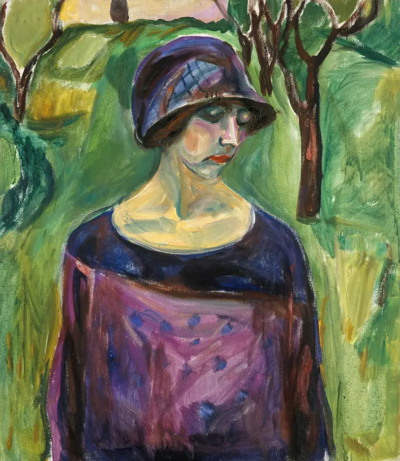 Birgit Prestøe in the Garden av Edvard Munch