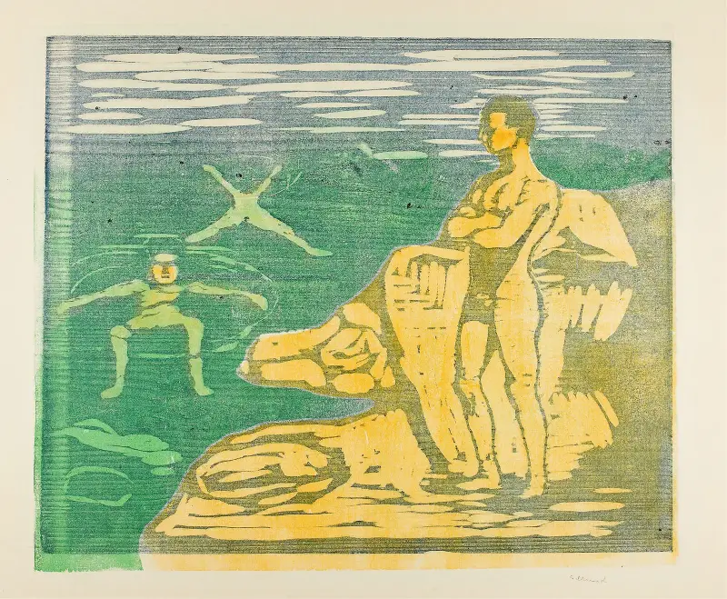 Badende Knaben, 1899 von Edvard Munch