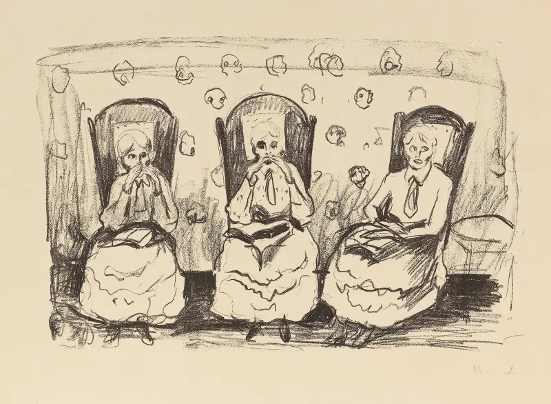 Drei alte Damen von Edvard Munch