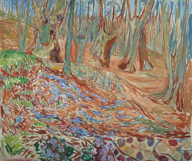 Wiosenny las wiązów, Edvard Munch