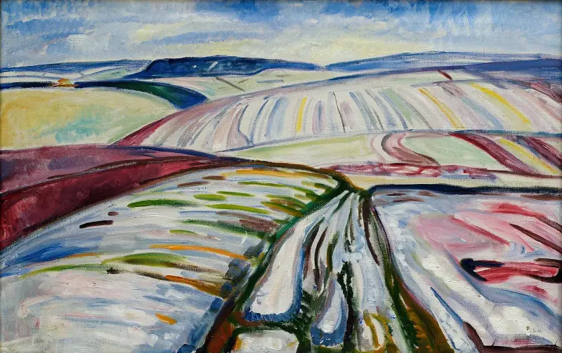 Field in Snow av Edvard Munch