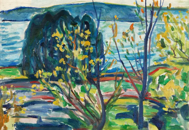 Fjordlandskap (Fjord Landscape) av Edvard Munch