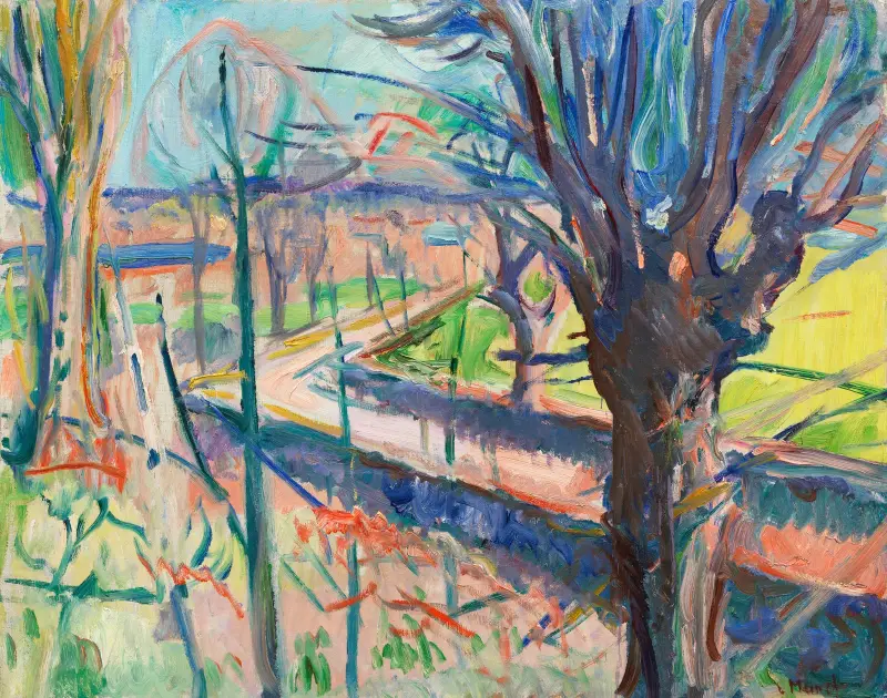 Frühlingstag auf Jeløya (Vårdag på Jeløya) av Edvard Munch