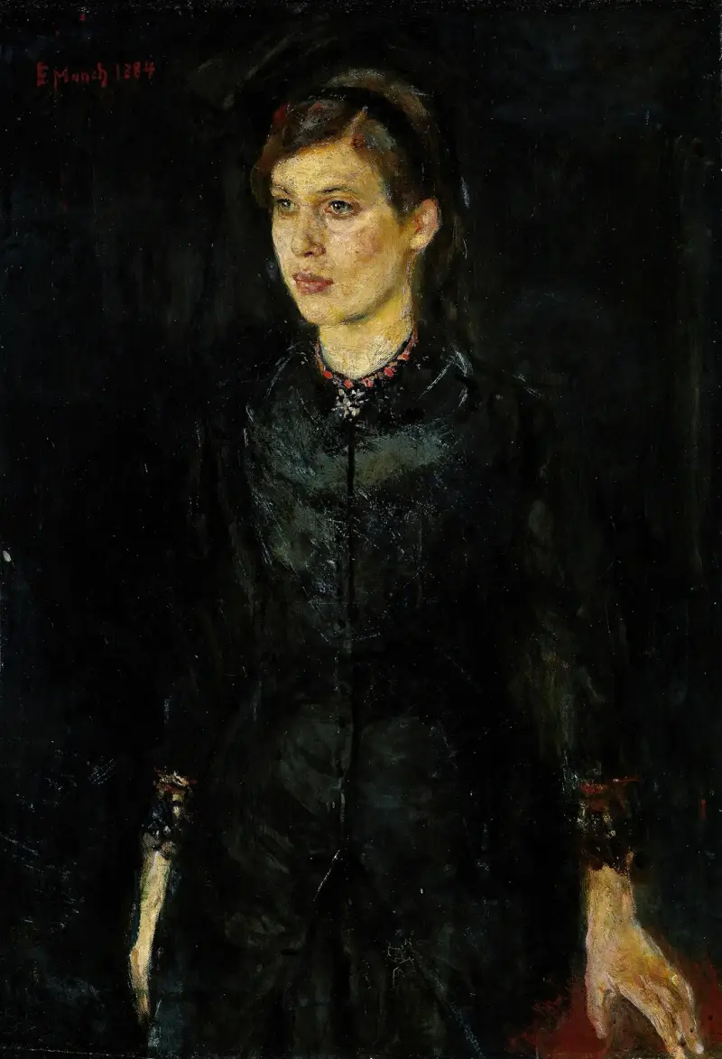 Inger in Schwarz von Edvard Munch
