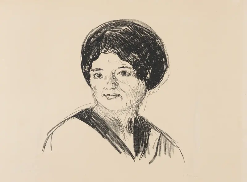Junge Frau (Ung kvinne) av Edvard Munch