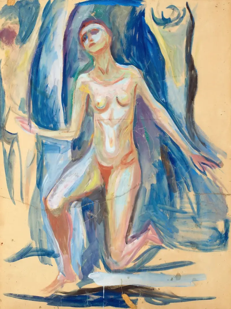 Klečící ženská postava, Edvard Munch