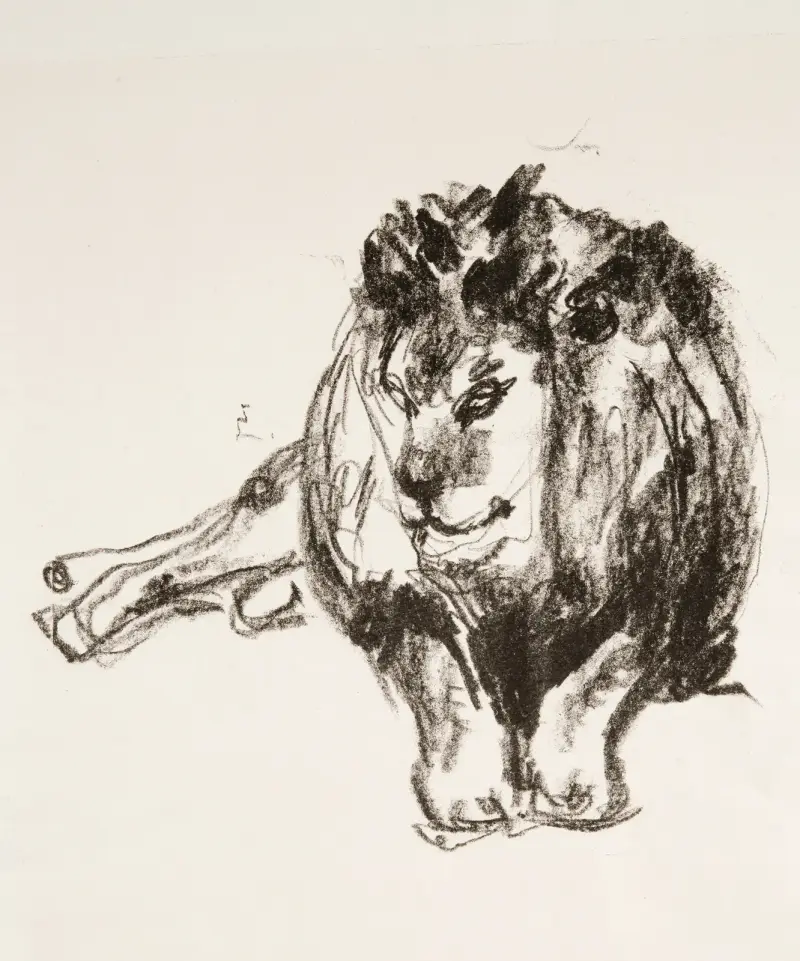 Lion Lying Down av Edvard Munch