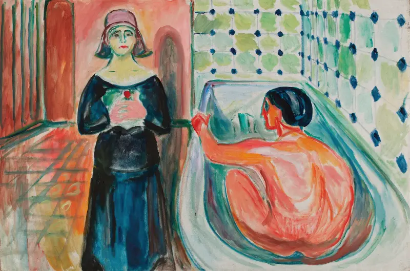 Marat w wannie i Charlotte Corday, Edvard Munch