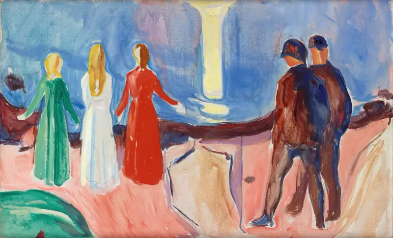 Begegnung am Strand von Edvard Munch
